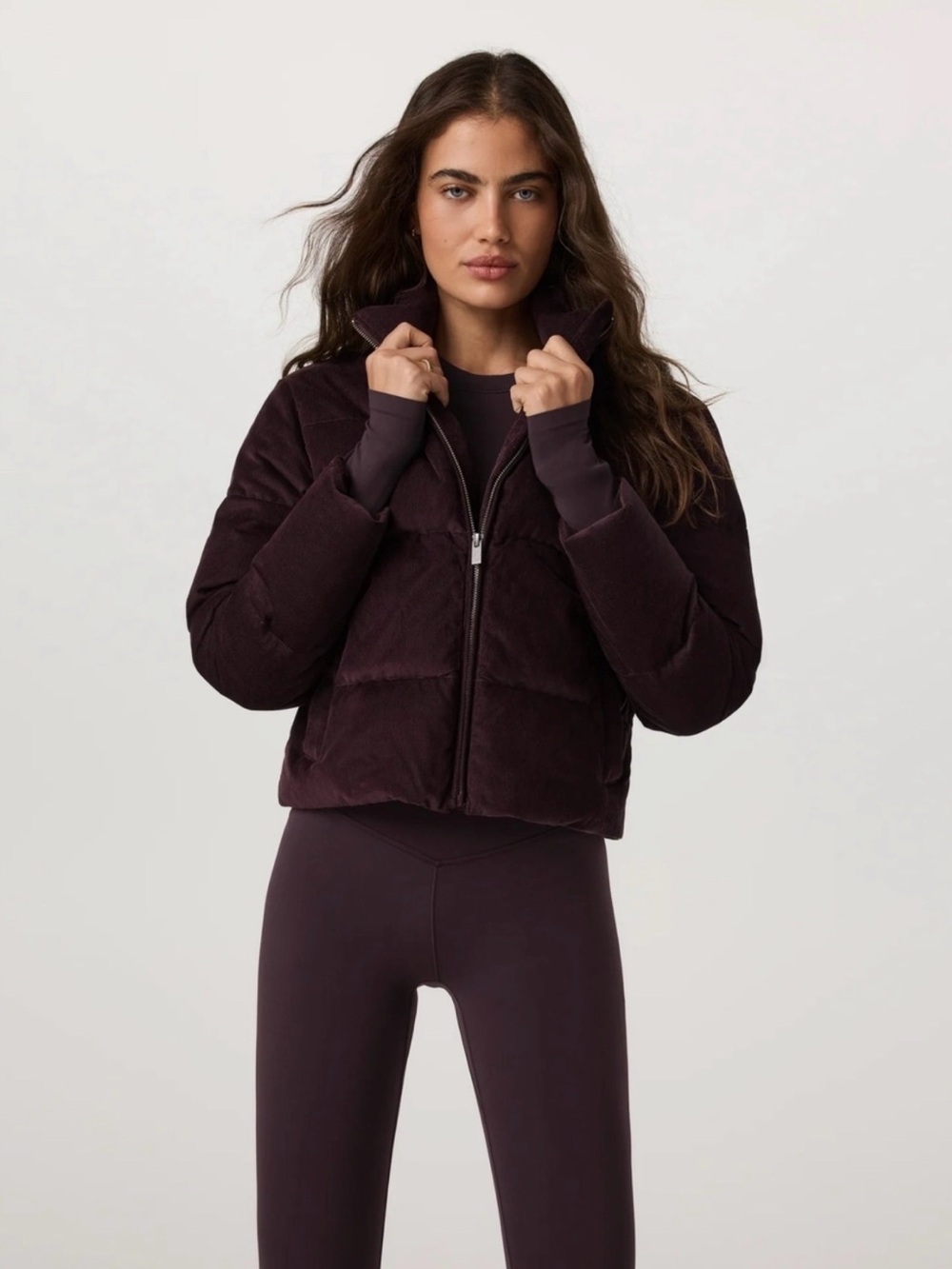 Vuori Carmel Plush Puffer Jacket in Raisin